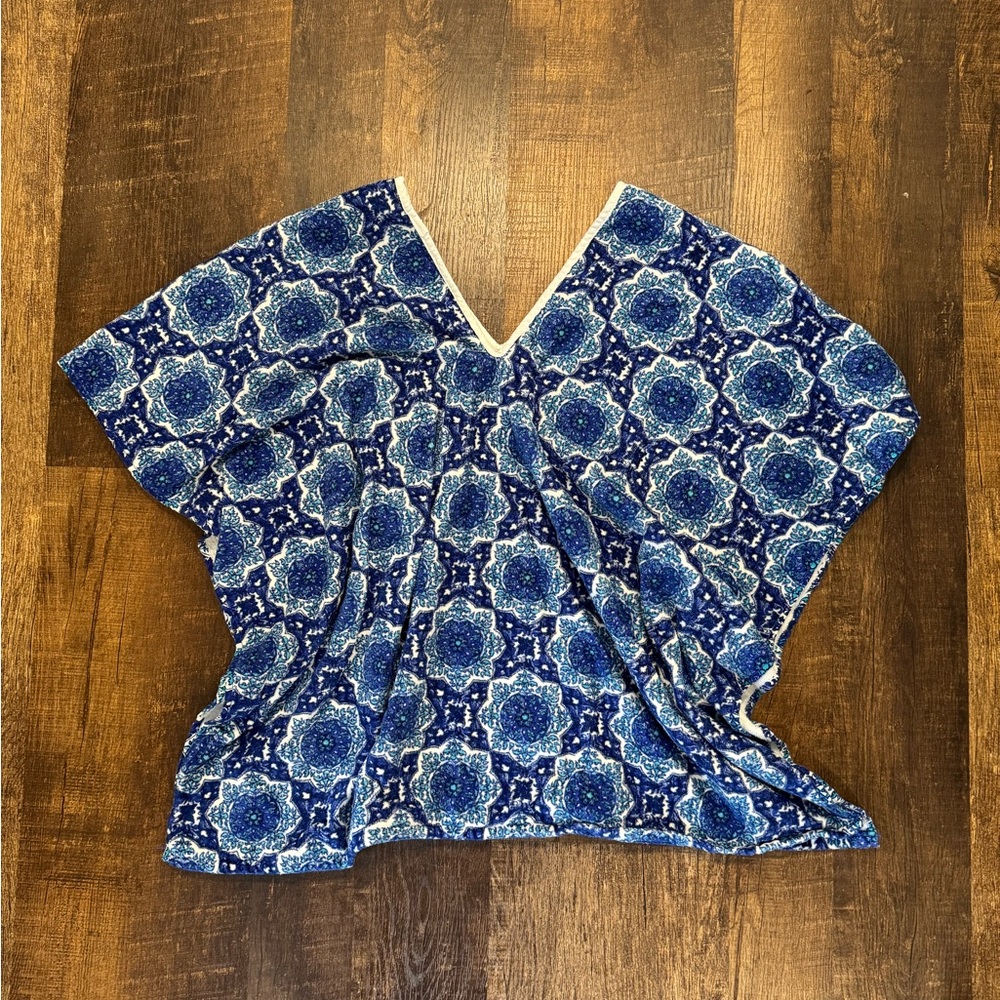 Macy's Martha Stewart Blue and White Towel coverup
